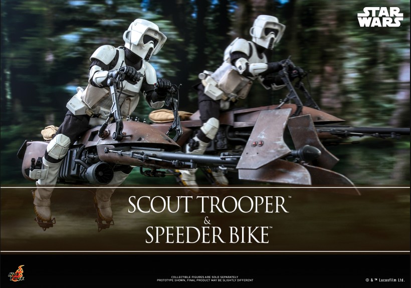 HotToys 1/6 Figure MMS612 74-Z Speeder Bike + Scout Trooper(Star Wars Episode Ⅵ:Return of The Jedi)