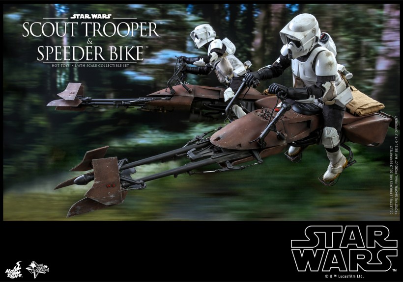 HotToys 1/6 Figure MMS612 74-Z Speeder Bike + Scout Trooper(Star Wars Episode Ⅵ:Return of The Jedi)